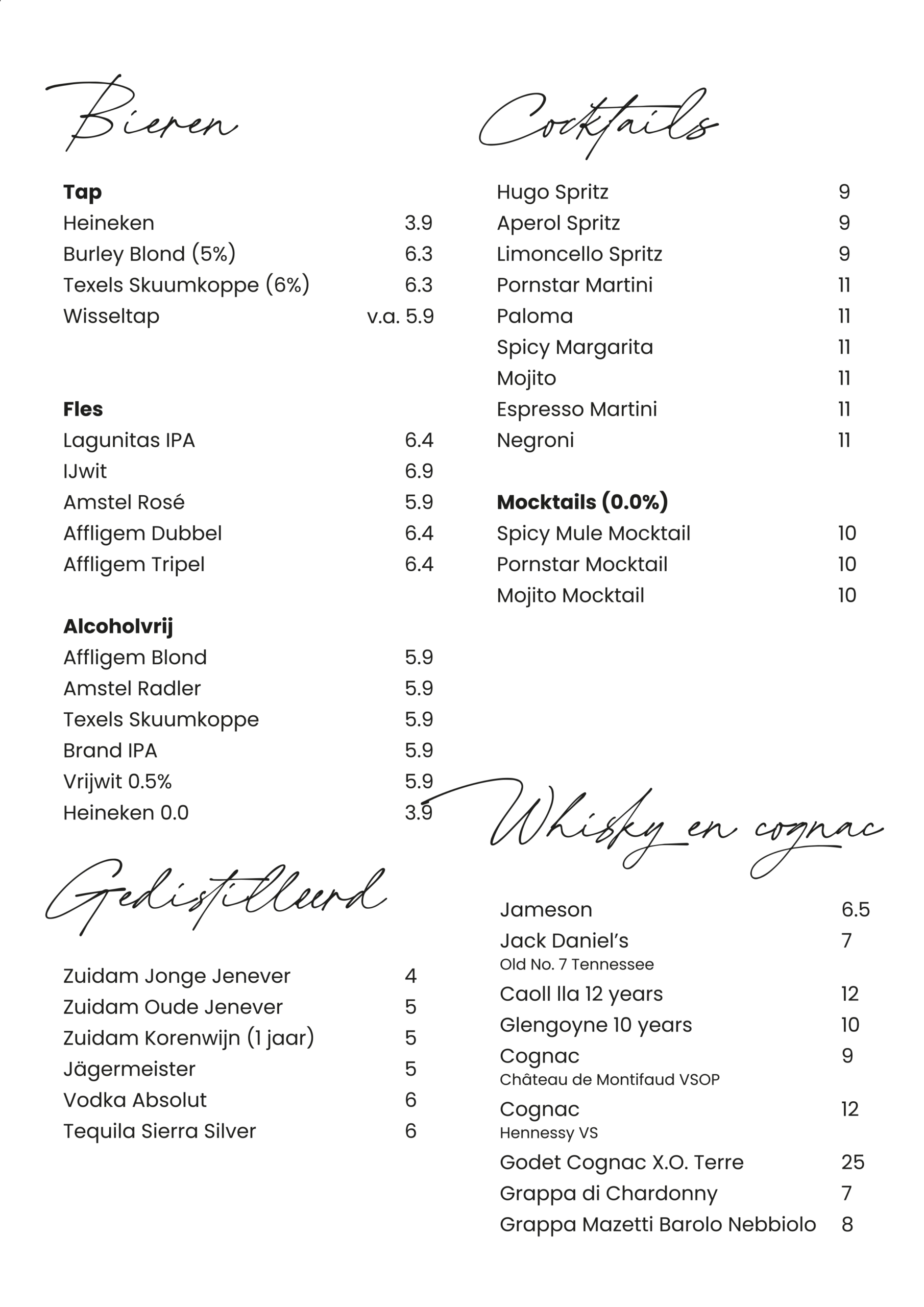 Drankenkaart 4